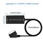 Wrugste Convertisseur Péritel vers HDMI avec câble HDMI, Adaptateur HD 720P/1080P Convertisseur Vidéo Audio pour Moniteur HDTV P