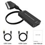 Wrugste Convertisseur Péritel vers HDMI avec câble HDMI, Adaptateur HD 720P/1080P Convertisseur Vidéo Audio pour Moniteur HDTV P