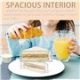 Gudemoore Lot de 2 boîtes à sandwich réutilisables avec couvercle et serviette, conteneur triangulaire en plastique, facile à ne