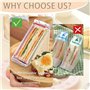 Gudemoore Lot de 2 boîtes à sandwich réutilisables avec couvercle et serviette, conteneur triangulaire en plastique, facile à ne