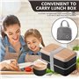 1400ml Bento Lunch Box, Boite Repas, Boite Bento Japonaise, Boite A Lunch Avec Compartiments Sac Isotherme Et 600ml Bol De Soupe