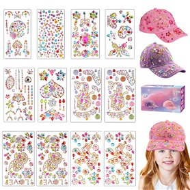 Lot de 2 cadeaux pour filles - Casquette de baseball DIY - Cadeaux pour filles - Gourde DIY et casquette de baseball - Cadeau po
