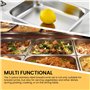 Lot De 3 Bac Inox Alimentaire, Plat Four Rectangulaire, 32.5 * 17.5 * 6.5 CM Plats À Four En Acier Inoxydable, Plat Four Rectang