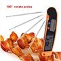 TOPINCN LCD Numérique Thermomètre Viande avec Sonde Pliante Dinde Poisson De Bœuf Goût Sélectable Cuisine Cuisson Barbecue Grill