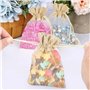 CINGHIA Sachet Organza 10x15cm, 20 Pièces Sacs Cadeaux avec Cordon de Serrage, Pochon en Toile de Jute Épissure pour Stockage de