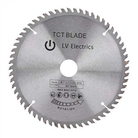 Disque à tronçonner en carbure de tungstène 180 mm 60 dents pour acier