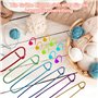 12 pcs. Set de Support d'aiguilles en Aluminium, Support de Mailles, Aiguilles de sécurité pour Le Tricot, Aiguilles à Crochet a