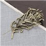 JAGETRADE Vintage Plume de paon plaqué or multicolore strass broche bijoux cadeau de fête des mères