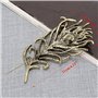 JAGETRADE Vintage Plume de paon plaqué or multicolore strass broche bijoux cadeau de fête des mères