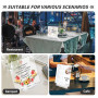 Porte Photo Pince Protection Carte Porte Cartes Visite,4 pcs Porte Cartes en Acrylique Transparent avec Base Porte Cartes de Pré