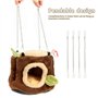 momgyaamz Maison pour Cochon d'Inde, Hamac pour Petits Animaux de Compagnie, Peluche Lapin Lit Couchages Hiver Cabane pour Lapin