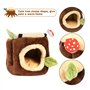 momgyaamz Maison pour Cochon d'Inde, Hamac pour Petits Animaux de Compagnie, Peluche Lapin Lit Couchages Hiver Cabane pour Lapin
