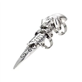 Auriselle Bague Homme Flexible Trois Pièces Réglable Tête de Mort Runes Vintage Viking Rétro Bague Ouverte Pouce Gothique Bijoux