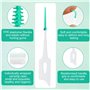 ILantula 400 pcs bâtons interdentaires, bâtons de fil dentaire, brosses à dents interdentaires en silicone souple (400 pcs)