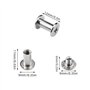 inodiref 50 Pièces Rivets Pour Cuir 10mm Vis Chicago Inox Rivet a Frapper Inox Pour Bricolage en Cuir, Livres, Albums Photos, Ce