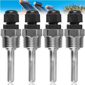 Lot de 4 manchons de plongée Thermowell en acier inoxydable 304 pour sonde de température