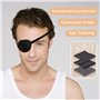 5 Pièces 3D Cache Oeil Kit, Patchs Oculaires, Cache Oeil Pirate Médical Réglable pour Yeux Gauche ou Droit, Amblyopie Paresseuse