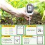 YAMRON testeur humidité Plante，4 en 1 numérique testeur ph Sol，Humidité/PH/Température/Ensoleillement，Écran LCD rétroéclairé，con