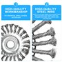 Pmueuff Brosses Métalliques Meuleuse, Ensemble 2 Pièces Brosses Metallique Rondes Brosse Meuleuse avec Poils Brosse Métallique T