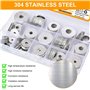 225 Pièces Rondelles Plates Metal M3/M4/M5/M6/M8/M10/M12 Rondelle Étanchéité Ronde Fixati