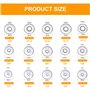 Pmueuff Rondelles en Acier Inoxydable, 225 Pièces Rondelles Plates Metal M3/M4/M5/M6/M8/M10/M12 Rondelle Étanchéité Ronde Fixati