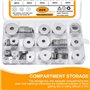 Pmueuff Rondelles en Acier Inoxydable, 225 Pièces Rondelles Plates Metal M3/M4/M5/M6/M8/M10/M12 Rondelle Étanchéité Ronde Fixati