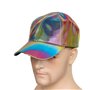 Nofonda Casquette Réplique Marty McFly, Casquette de Baseball Arc-en-Ciel, Chapeau Métallique et Cool, Courbé et Ajustable, Parf