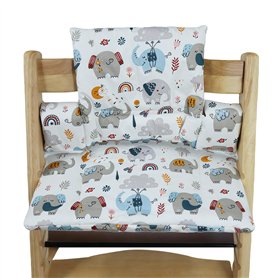 LEKEFET Kids Coussin d'assise pour chaise haute Stokke Tripp Trapp Trapp - 2 pièces - Imperméable - Amovible - Doux - Nettoyage