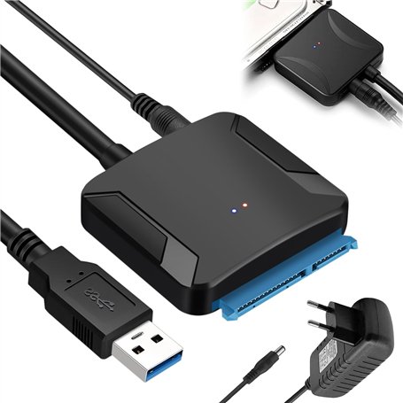 LEKEFETO Câble adaptateur SATA vers USB 3.0 pour disque dur 2