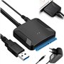 LEKEFETO Câble adaptateur SATA vers USB 3.0 pour disque dur 2