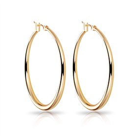 Boucles d'oreilles créoles en or 40 mm
