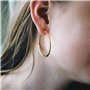 Boucles d'oreilles créoles en or 40 mm