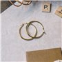 Boucles d'oreilles créoles en or 40 mm