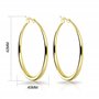 Boucles d'oreilles créoles en or 40 mm