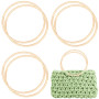 6 Pièces poignées de sac rond ， Sac à mains poignée，Des poignées de sac à main en métal， Pour fabrication de sac sac à main acce