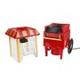 Machine à pop-corn rétro - 1200 W - Pour la maison - Avec air chaud - Sans graisse - Sans huile - Opération à un bouton - Popcor