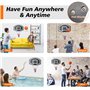 FUNJEPE Panier de basket-ball mural, grand panneau arrière de 72,4 x 45,7 cm, panneau arrière en polyéthylène incassable, filet 