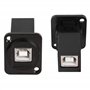 QIANRENON USB B Panneau Montage Imprimer Adaptateur USB B Femelle vers USB B Femelle Connecteur Prises USB B Extension Coupleur 