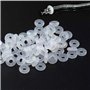 Yitaocity Lot de 100 clips en caoutchouc élastique pour bracelets et colliers à breloques de style européen