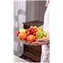 Puremagics Bol à salade et bol à fruits en verre tissé coloré peint à la main, pièce maîtresse pour la maison, le bureau, la déc