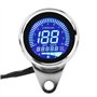 Compteur de vitesse moto-Retro Chrome Universel moto numérique LED LCD Compteur de vitesse Tachymètre Indicateur de vitesse