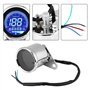 Compteur de vitesse moto-Retro Chrome Universel moto numérique LED LCD Compteur de vitesse Tachymètre Indicateur de vitesse