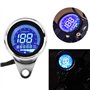 Compteur de vitesse moto-Retro Chrome Universel moto numérique LED LCD Compteur de vitesse Tachymètre Indicateur de vitesse