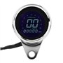 Compteur de vitesse moto-Retro Chrome Universel moto numérique LED LCD Compteur de vitesse Tachymètre Indicateur de vitesse