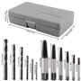 Extracteur de vis Kit-12Pcs Extracteur de vis rigide d'extraction de guide facile à sortir Ensemble de boulons cassés Retrait de