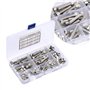 Vis à Tête Cylindrique 90Pcs 1/4-20UNC Vis à Tête Creuse à Six Pans Creux en Acier Inoxydable 304 Vis à Tête Cylindrique à Tête 