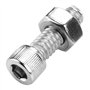 Vis à Tête Cylindrique 90Pcs 1/4-20UNC Vis à Tête Creuse à Six Pans Creux en Acier Inoxydable 304 Vis à Tête Cylindrique à Tête 