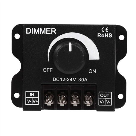 Strip Led Controller - 12V-24V 30A Led Switch Gradateur Opérateur Manuel Opération for Strip Light Single Color