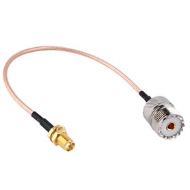 TengKo Portable Antenne Adaptateur Câble SMA Femelle UHF SO-239 Connecteurs Femelles 15cm pour Wouxun Baofeng Quasheng Linton co