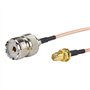 TengKo Portable Antenne Adaptateur Câble SMA Femelle UHF SO-239 Connecteurs Femelles 15cm pour Wouxun Baofeng Quasheng Linton co